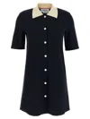 Thom Browne Collared Dress With Short Sleeves In Black