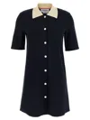 Thom Browne Collared Dress With Short Sleeves In Black