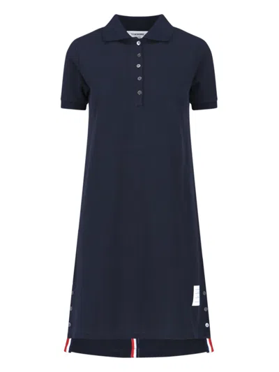Thom Browne Polo Dress In Blue