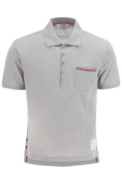 Thom Browne Cotton Polo In Grey