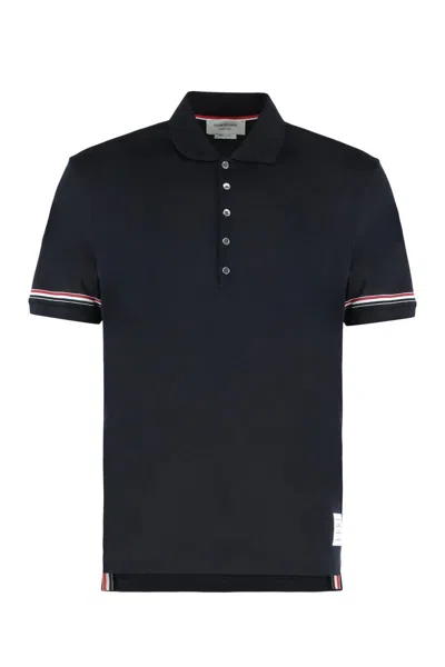THOM BROWNE THOM BROWNE POLO IN COTTON PIQUE