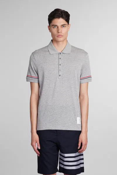 Thom Browne Polo In Grey Cotton