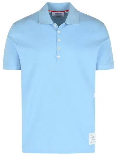 Thom Browne Polo Shirt In Blue