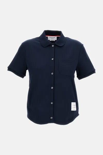 Thom Browne Polo Shirt In Blue