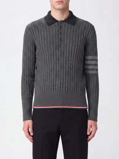 Thom Browne Polo Shirt Men Color Grey In Multi
