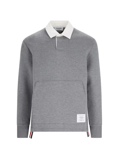 Thom Browne 'rugby' Polo Shirt In Grey