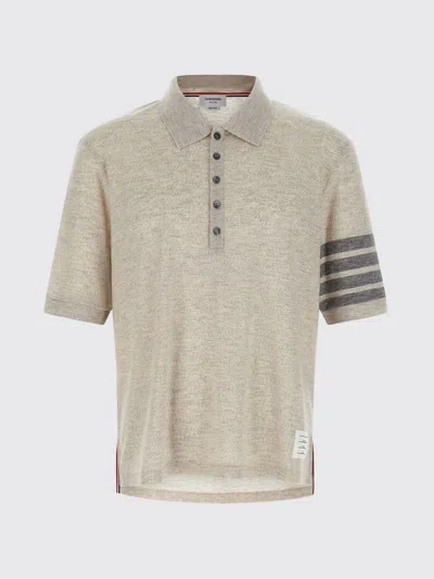 THOM BROWNE POLO SHIRT THOM BROWNE MEN COLOR BEIGE,H31650022