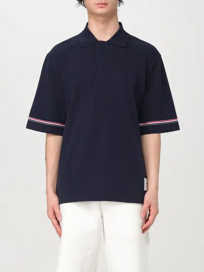 THOM BROWNE POLO SHIRT THOM BROWNE MEN COLOR BLUE,G50263009
