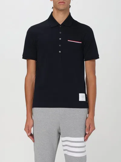 THOM BROWNE POLO SHIRT THOM BROWNE MEN COLOR BLUE,F71797009