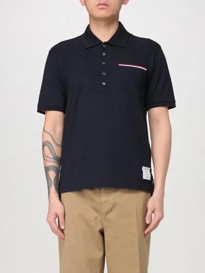 Thom Browne Polo Shirt  Men Color Navy In Blue