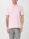 Thom Browne Polo Shirt Whit Iconic Bands In Pink