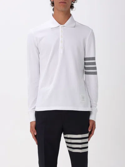 Thom Browne Polo Shirt  Men Color White In Gray