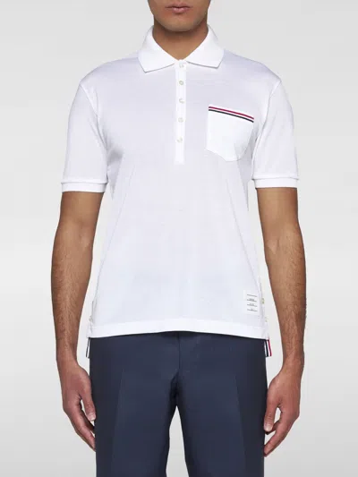 THOM BROWNE POLO SHIRT THOM BROWNE MEN COLOR WHITE,F71797001