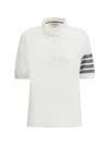 Thom Browne 4-bar Stripe 2003-print Polo Shirt In White