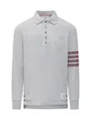 THOM BROWNE THOM BROWNE POLO SHIRT WITH 4-BAR LOGO