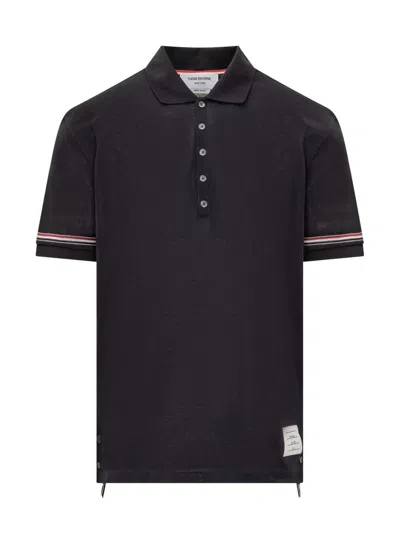 THOM BROWNE THOM BROWNE POLO SHIRT WITH RWB LOGO