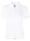 THOM BROWNE THOM BROWNE POLO SHIRT WITH STRIPED DETAIL