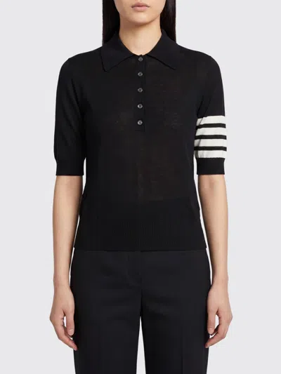 Thom Browne Polo Shirt Woman In Black