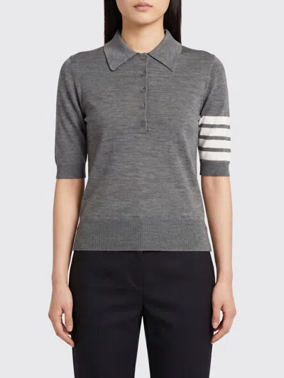 Thom Browne Polo Shirt Woman In Gray