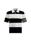 Thom Browne Milano Polo Shirt In Blue