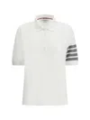 Thom Browne 4-bar Stripe 2003-print Polo Shirt In White