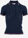 Thom Browne Polo T-shirt Women In Blue