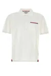 Thom Browne White Piquet Polo Shirt In White