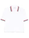 Thom Browne Jersey Polo Shirt In White