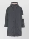 THOM BROWNE POLYESTER DOWN JACKET WITH HOOD