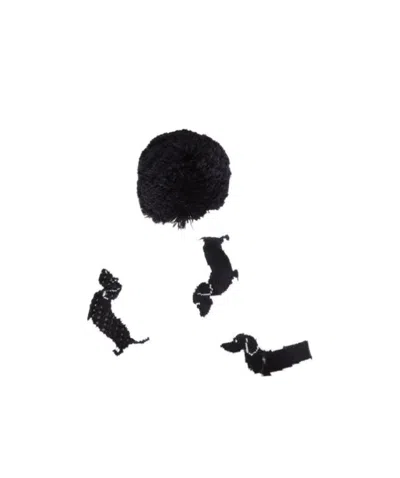Thom Browne Pompom Detail Dog Beanie In White