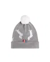Thom Browne Pompom-detail Hector Beanie In Gray