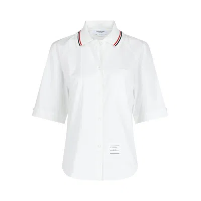 Pre-owned Thom Browne Poplin Box Pleated Shirt 'white' | Women's Size 44