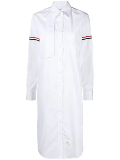 Thom Browne Poplin Dress In White