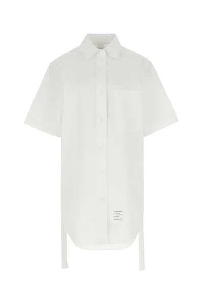 Thom Browne Cotton Button-down Shirt Dress In White