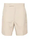 Thom Browne Poplin Shorts In Brown