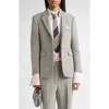 Thom Browne Pow Glen Plaid Hunting Tweed Single Breasted Blazer In Gray