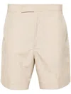 Thom Browne Pressed-crease Straight-leg Shorts In Braun