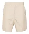 Thom Browne Pressed-crease Straight-leg Shorts In Nude