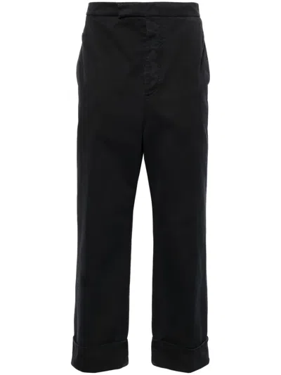 Thom Browne Pressed-crease Straight-leg Trousers In Blue