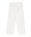 Thom Browne Off White Pressed-crease Tapered Trousers In White
