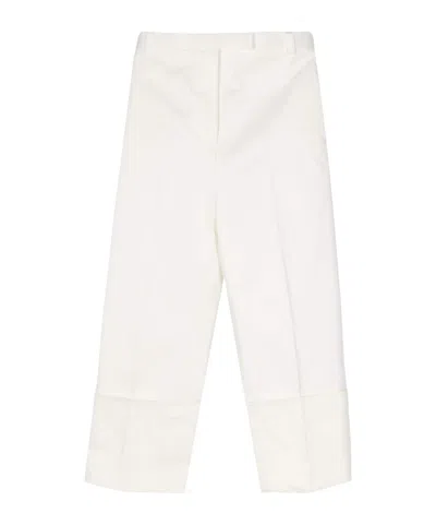 THOM BROWNE PRESSED-CREASE TAPERED TROUSERS