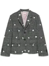 Thom Browne Tweed-blazer Mit Prince Of Wales-karo In Gray