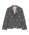 Thom Browne Prince Of Wales Hunting Tweed Blazer In Green