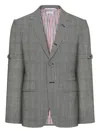 Thom Browne Prince Of Wales-patterned Blazer In Gray