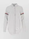 Thom Browne Printed Cotton Shirt In Gray