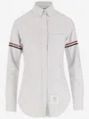 Thom Browne Printed Cotton Shirt In White