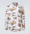 Thom Browne Printed Cotton Shirt In White