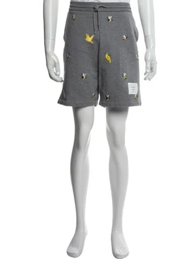 Pre-owned Thom Browne Printed Jogger Shorts In Gray
