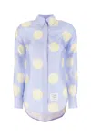 Thom Browne Polkadot Print Silk Shirt In 480