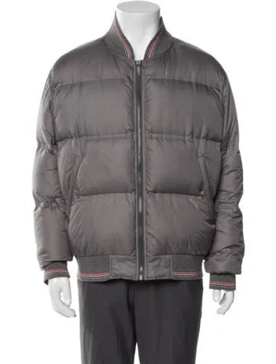 Pre-owned Thom Browne Puffer Coat In Gray